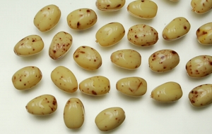 Oval 12/9mm (loose) : Spotted Beige