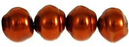 Snail 6mm (loose) : Pearl Coat - Dk Orange