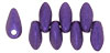 Mini Dagger Beads 2.5/6mm (loose) : Metallic Suede - Purple