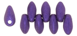 Mini Dagger Beads 2.5/6mm (loose) : Metallic Suede - Purple