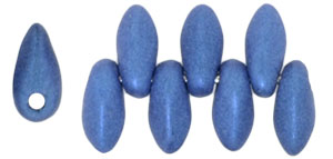 Mini Dagger Beads 2.5/6mm (loose) : Metallic Suede - Blue