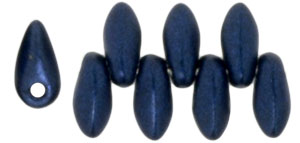 Mini Dagger Beads 2.5/6mm (loose) : Metallic Suede - Dk Blue