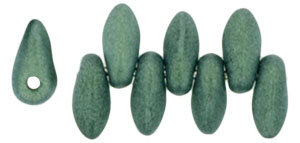 Mini Dagger Beads 2.5/6mm (loose) : Metallic Suede - Lt Green