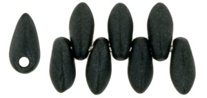 Mini Dagger Beads 2.5/6mm (loose) : Metallic Suede - Dk Forest