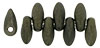Mini Dagger Beads 2.5/6mm (loose) : Metallic Suede - Dk Green
