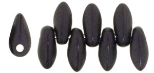 Mini Dagger Beads 2.5/6mm (loose) : Metallic Suede - Dk Plum