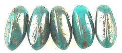 Mini Dagger Beads 2.5/6mm (loose) : Persian Turquoise - Bronze Picasso