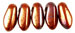 Mini Dagger Beads 2.5/6mm (loose) : Opaque Red - Bronze Vega
