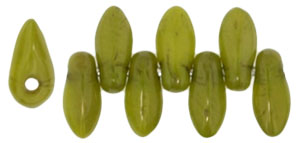 Mini Dagger Beads 2.5/6mm (loose) : Silversheen - Chartreuse