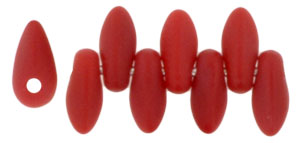 Mini Dagger Beads 2.5/6mm (loose) : Matte - Opaque Red