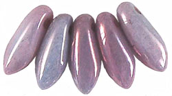 Dagger Beads 2.5/8mm (loose) : Luster - Metallic Amethyst Chalk