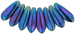 Dagger Beads 3/10mm (loose) : Iris - Blue