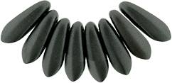 Dagger Beads 3/10mm (loose) : Powdery - Jet