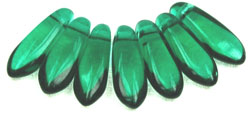 Dagger Beads 3/10mm (loose) : Emerald