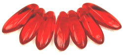 Dagger Beads 3/10mm (loose) : Siam Ruby
