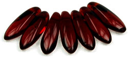 Dagger Beads 3/10mm (loose) : Ruby