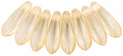 Dagger Beads 3/10mm (loose) : Luster - Transparent Champagne