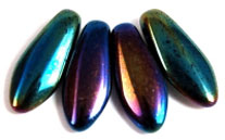 Dagger Beads 5/12mm (loose) : Iris - Green