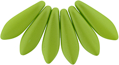 Dagger Beads 5/16mm (loose) : Powdery - Lime