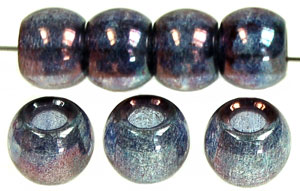 Roll Beads 12mm (loose) : Luster - Transparent Amethyst