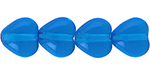 Heart Beads 6/6mm (loose) : Dk Capri Blue