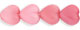 Heart Beads 6/6mm (loose) : Opaque Pink