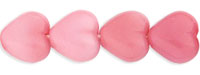 Heart Beads 6/6mm (loose) : Opaque Pink