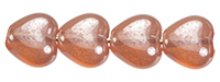 Heart Beads 6/6mm (loose) : Luster - Milky Pink