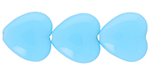 Heart Beads 10/10mm (loose) : Sky Blue Coral