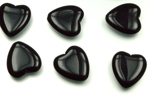 Heart Beads 24/22mm (loose) : Jet