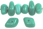 Flat Nugget Spacer 5/11mm (loose) : Opaque Turquoise