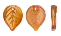 Leaves 18/13mm (loose): Space Color - Fuchsia/Lt Topaz
