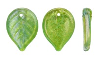 Leaves 18/13mm (loose): Space Color - Green/Lt Topaz