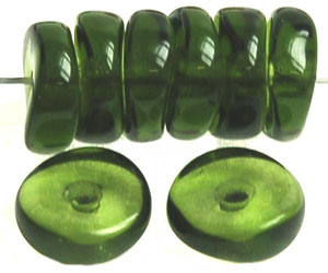 Donut Beads 7/15mm (loose) : Dk Olivine