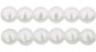 Round Beads 3mm (loose) : Pearl - Snow