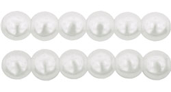 Round Beads 3mm (loose) : Pearl - Snow