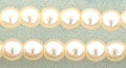Round Beads 3mm (loose) : Pearl - Vanilla