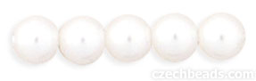 Round Beads 4mm (loose) : Pearl - Snow