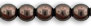 Round Beads 4mm (loose) : Pearl - Chocolate