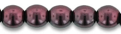 Round Beads 4mm (loose) : Pearl - Plum