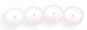 Round Beads 6mm (loose) : Pearl - Snow
