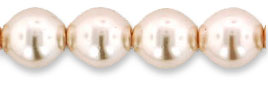 Round Beads 6mm (loose) : Pearl - Pink Rose