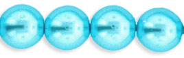 Round Beads 6mm (loose) : Pearl - Aqua