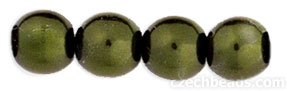 Round Beads 6mm (loose) : Pearl - Dk Olive
