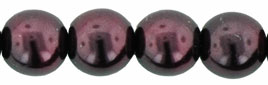 Round Beads 6mm (loose) : Pearl - Plum