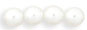 Round Beads 8mm (loose) : Pearl - Snow