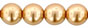 Round Beads 8mm (loose) : Pearl - Gold