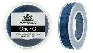 TOHO One-G Thread 250 Yard Spool : Blue