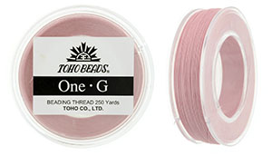 TOHO One-G Thread 250 Yard Spool : Pink