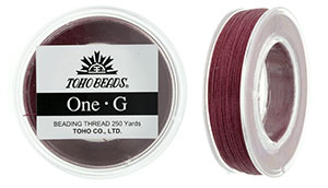 TOHO One-G Thread 250 Yard Spool : Burgandy